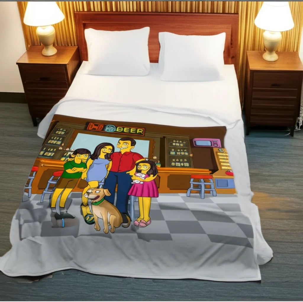 Custom Turned Yellow Portrait + Blanket - Image 3