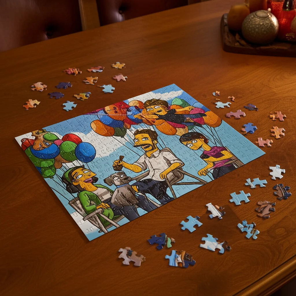 Custom Turned Yellow Portrait + Puzzle - Image 3